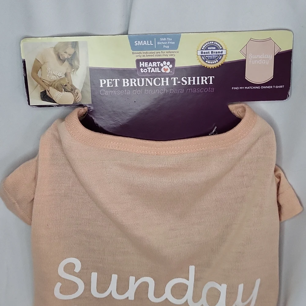 Sunday Funday Pet Brunch Tee Nwt Size Small